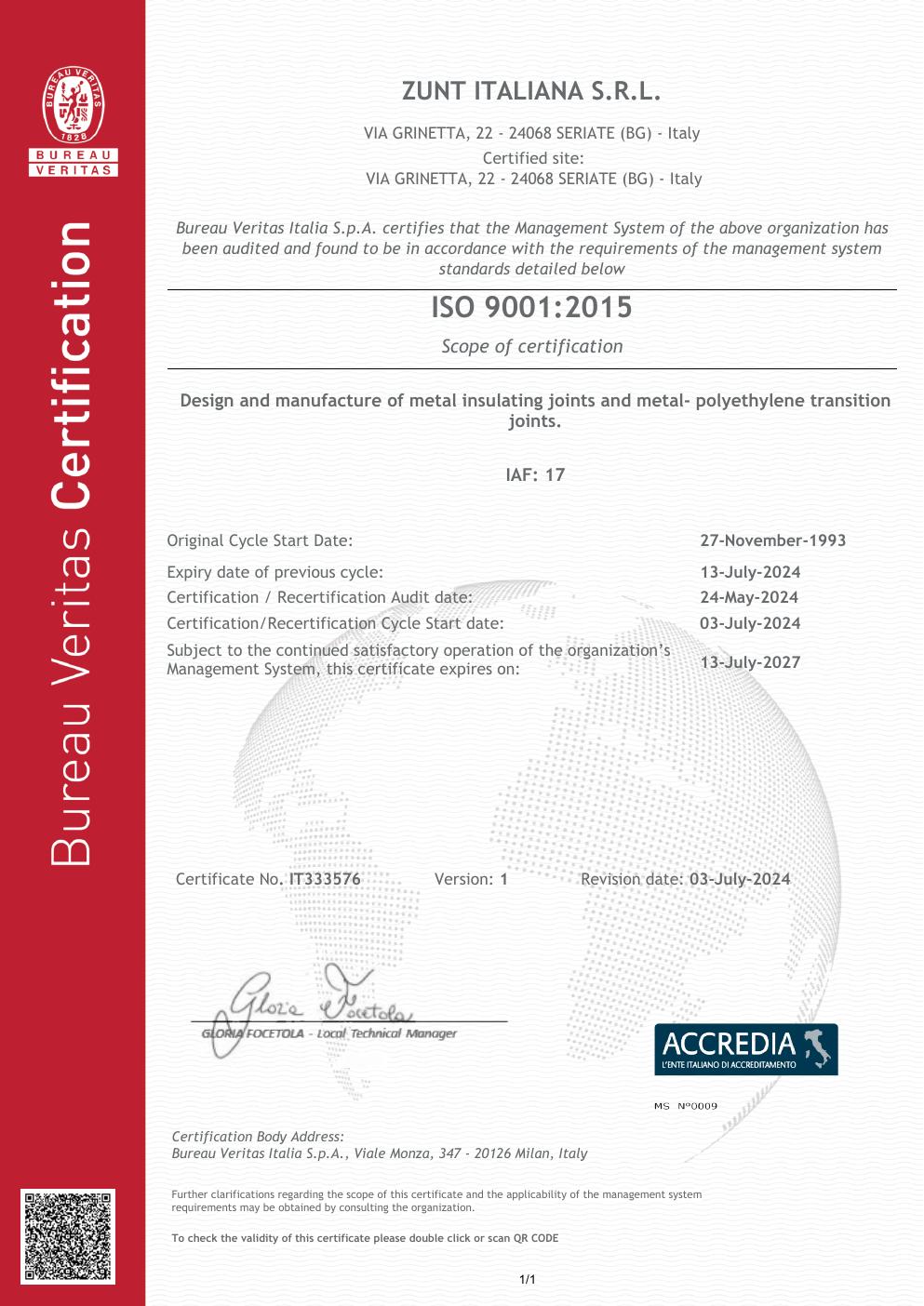Certification preview