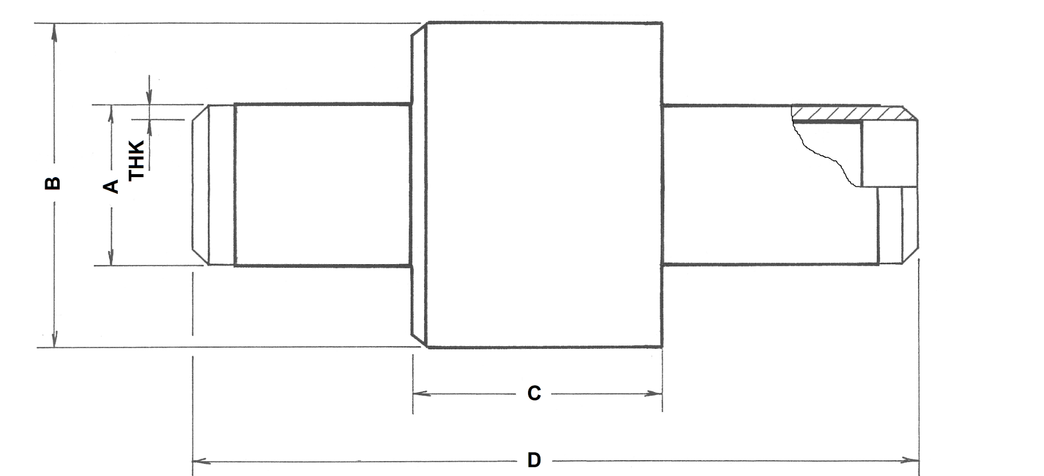 Monolithic insulating joint dimensional scheme