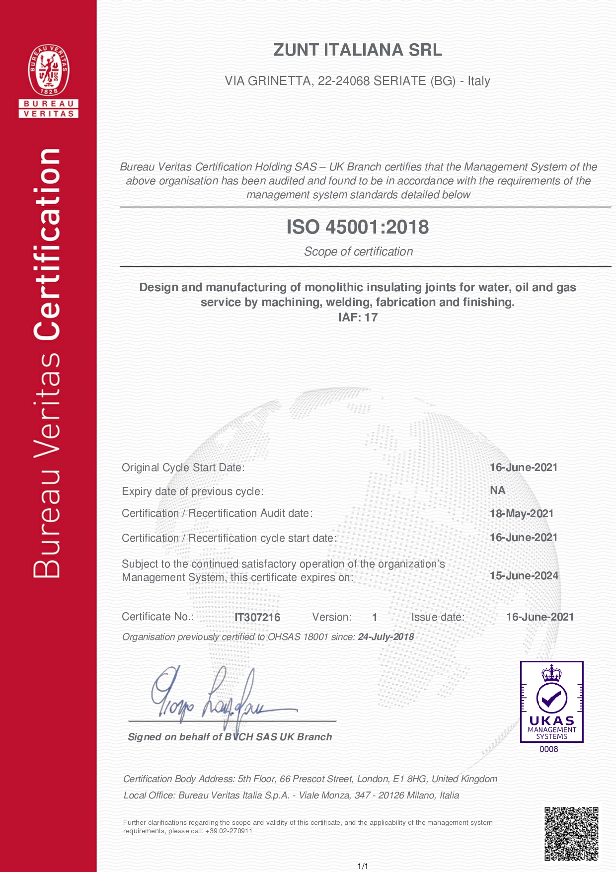 Certificato ISO 9001